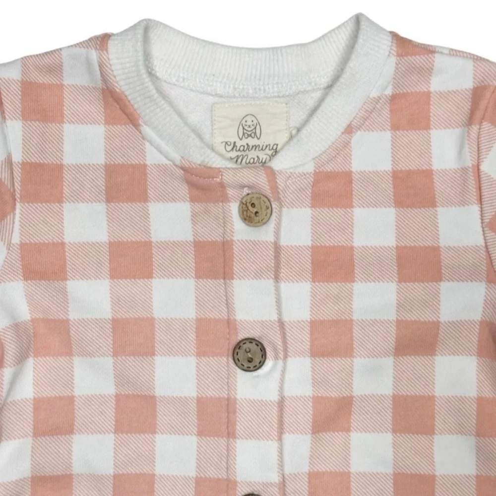 Charming Mary Checkered Romper‎